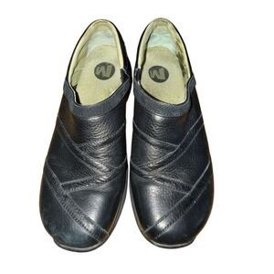 Merrell Women's Primo‎ Patch Black Leather Clogs Size 8.5 Casual Slip On hiking